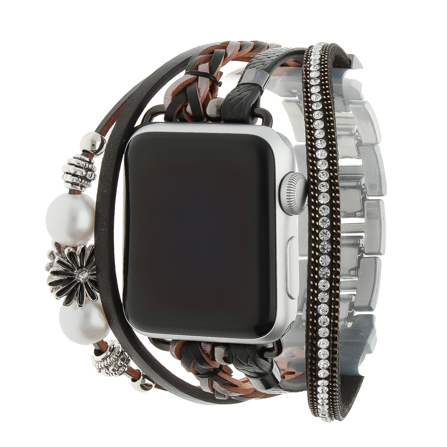 Apple Watch accesorios de acero correa de eslabones - negro