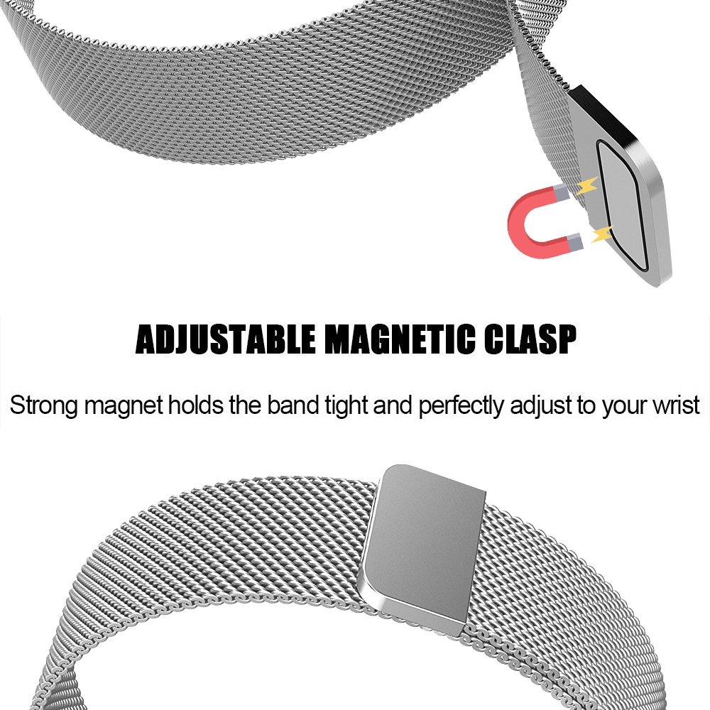 Correa Milanese loop para el Fitbit Versa - plata