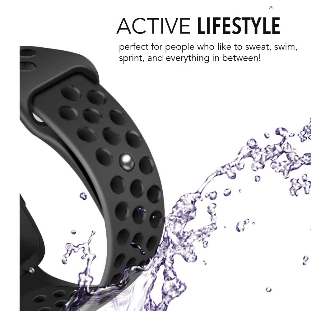 Correa deportiva doble para el Fitbit Versa - negro negro
