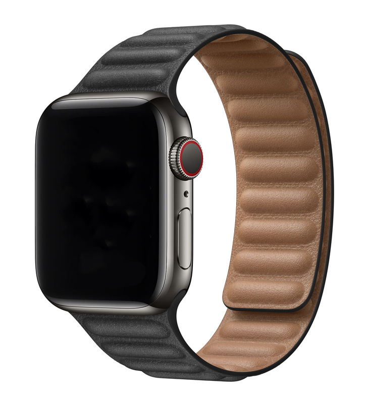 Apple Watch Correa solitaria de piel PU - negro