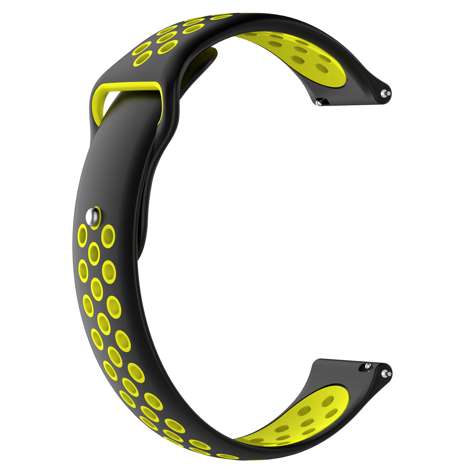 Correa deportiva doble para el Samsung Galaxy Watch - negro amarillo
