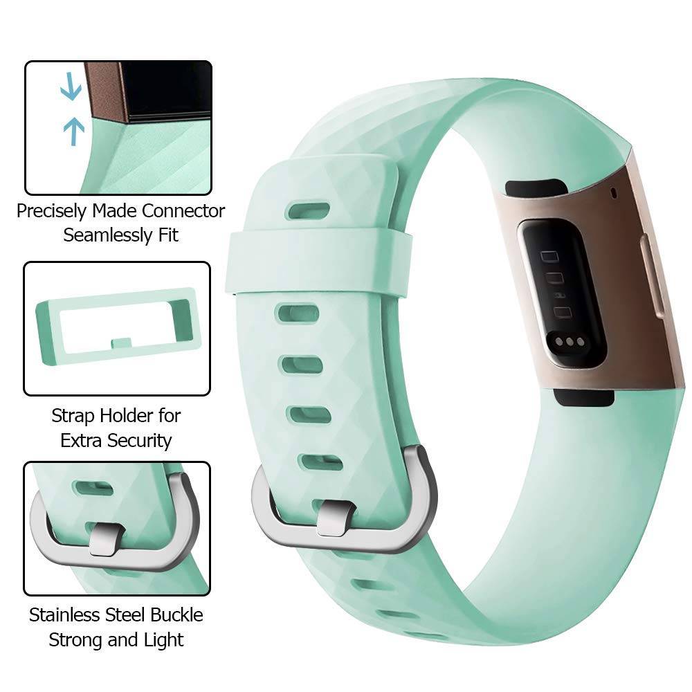 Correa deportiva waffle para el Fitbit Charge 3 y 4 - verde