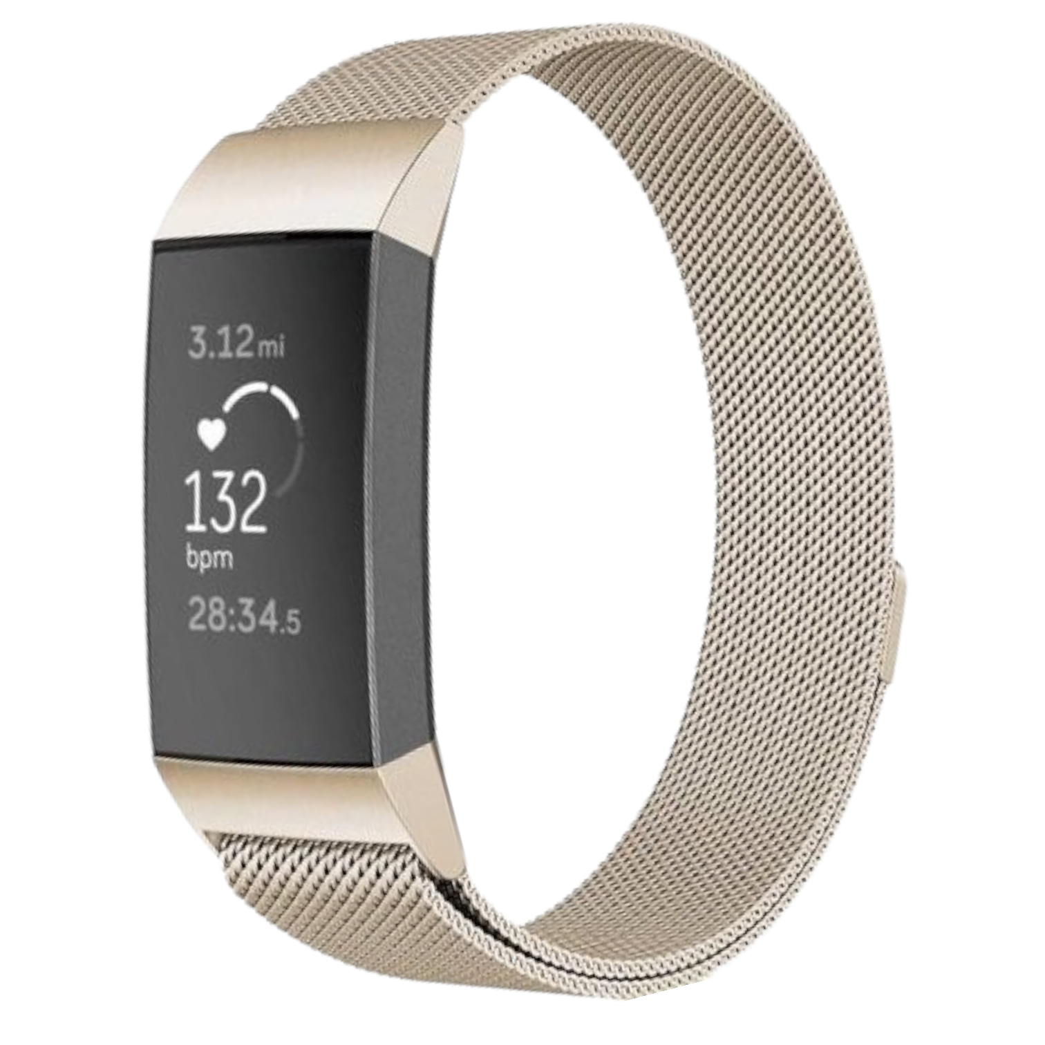  Fitbit Charge 3 &amp; 4 milanese banda - champagne