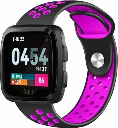 Correa deportiva doble para el Fitbit Versa - negro púrpura