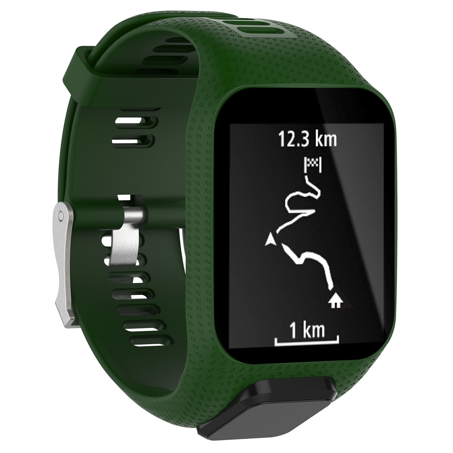 TomTom Runner / Spark / Correa con hebilla para deportes de aventura - verde militar