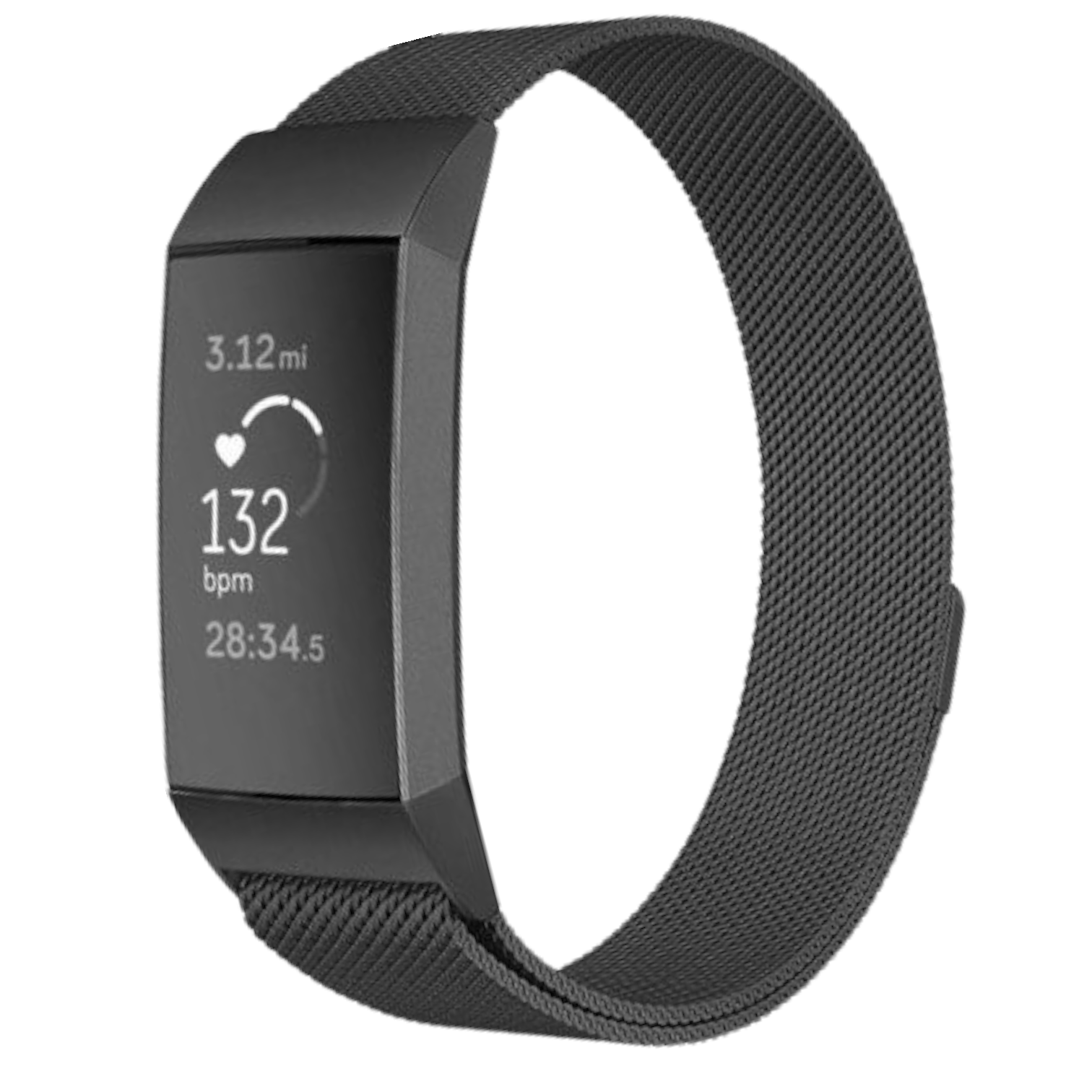 Fitbit Charge 3 &amp; 4 milanese banda - negro