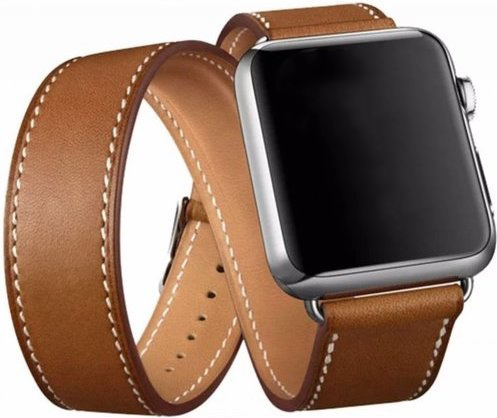 Apple Watch Cinturón largo de piel - marrón