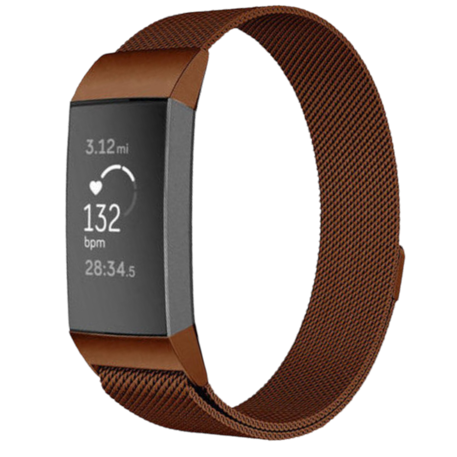  Fitbit Charge 3 &amp; 4 milanese banda - marrón