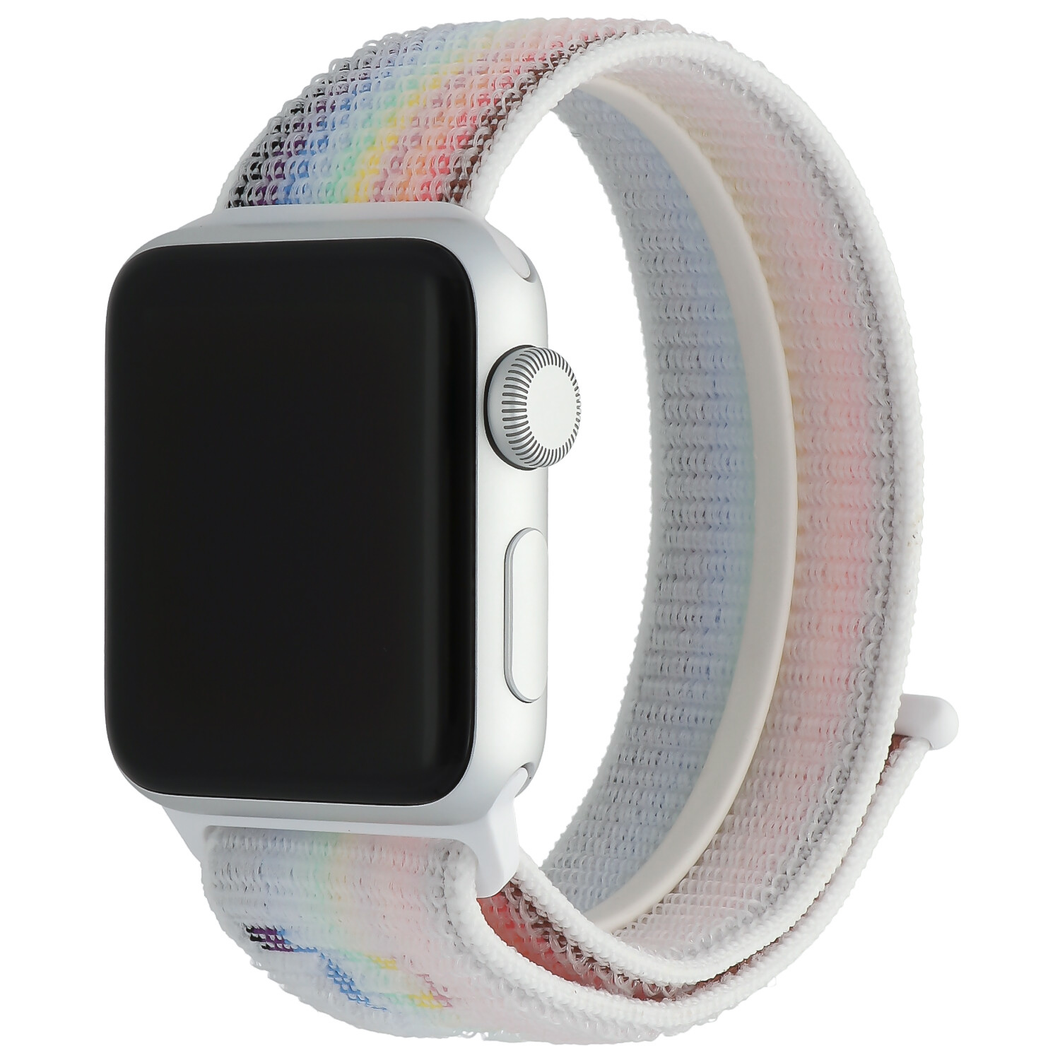 Correa loop deportiva de nailon para el Apple Watch - blanco orgullo