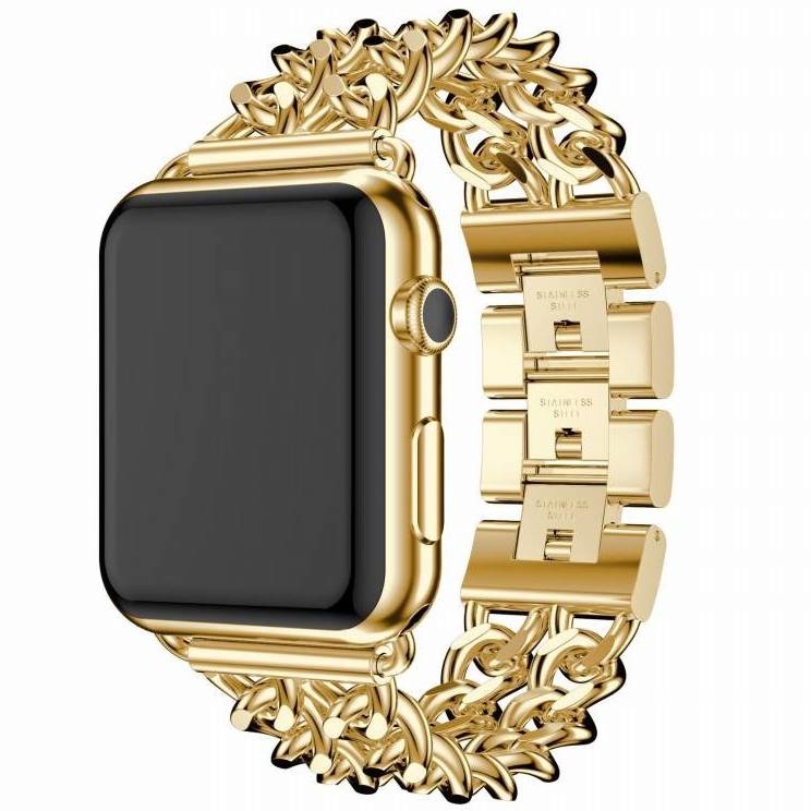 Apple Watch correa de eslabones vaqueros de acero - oro