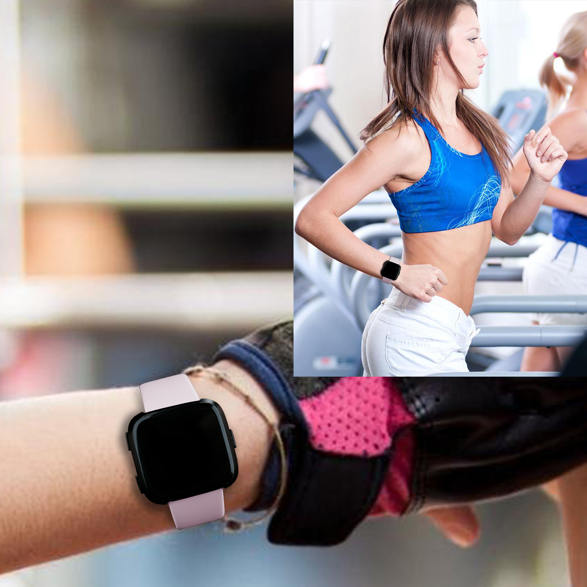 Correa deportiva de silicona para el Fitbit Versa - arena rosa