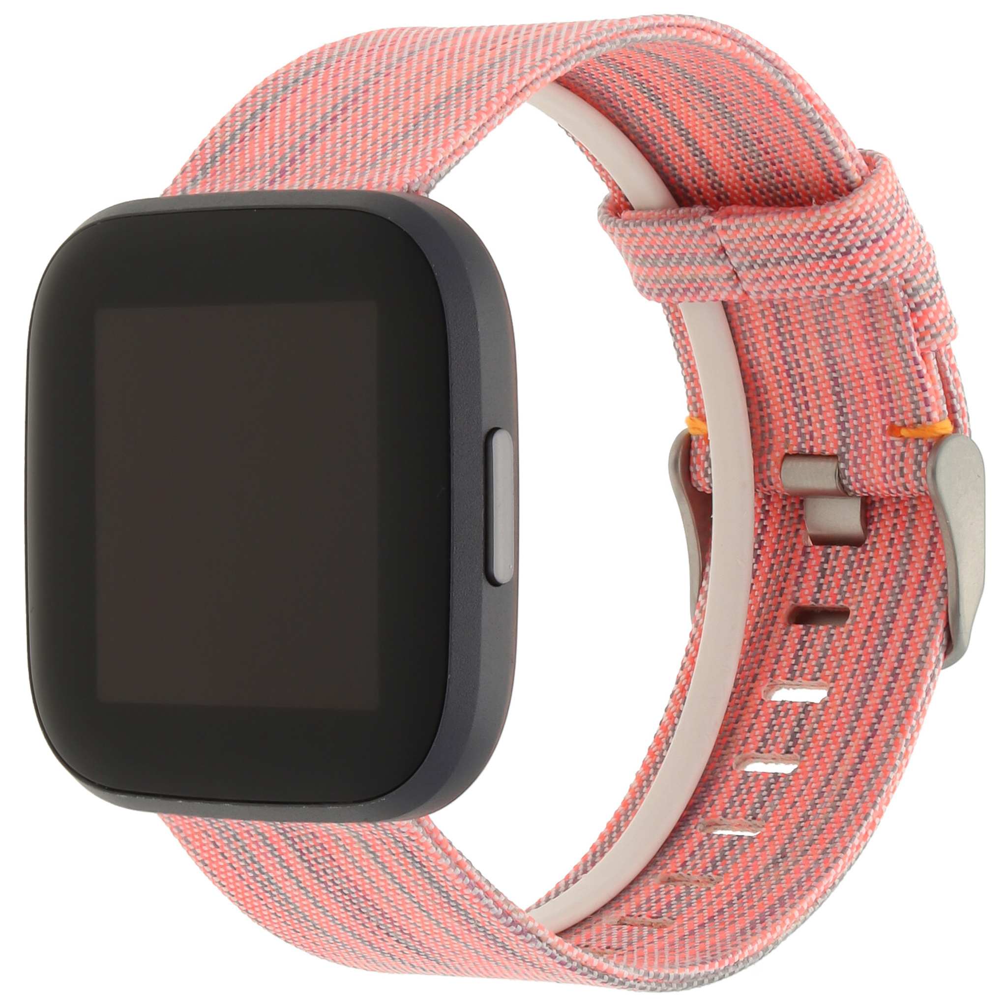 Correa de nailon con hebilla para el Fitbit Versa - naranja a rayas