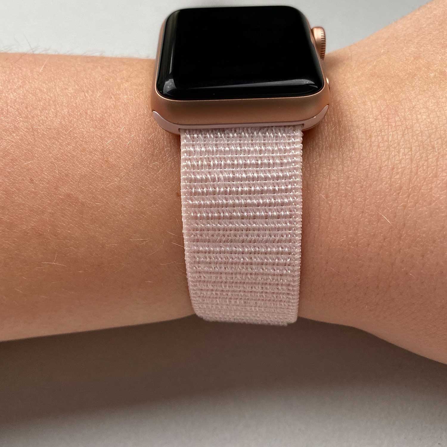 Correa loop deportiva de nailon para el Apple Watch - rosa