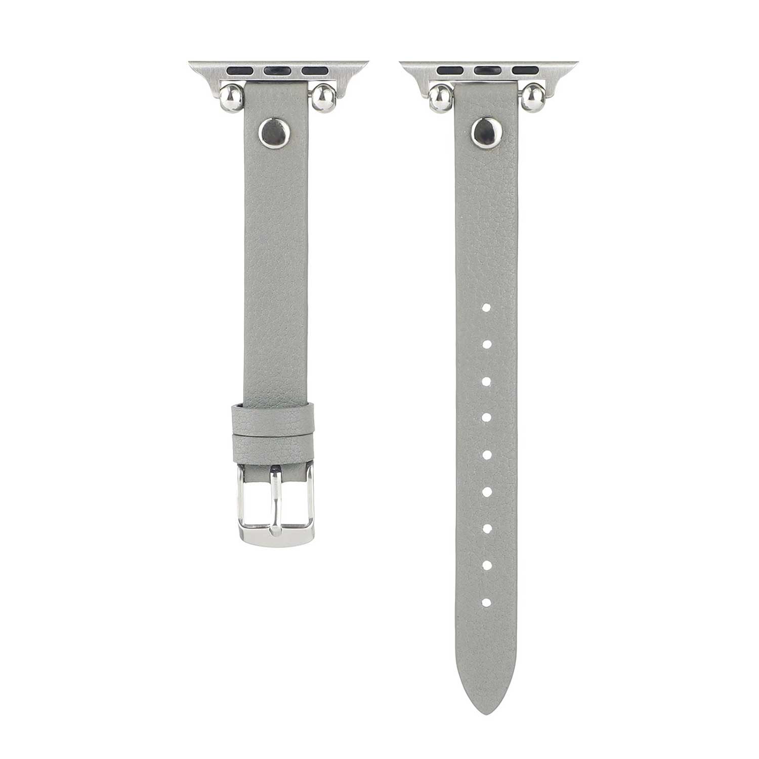 Correa inteligente de piel para el Apple Watch - gris
