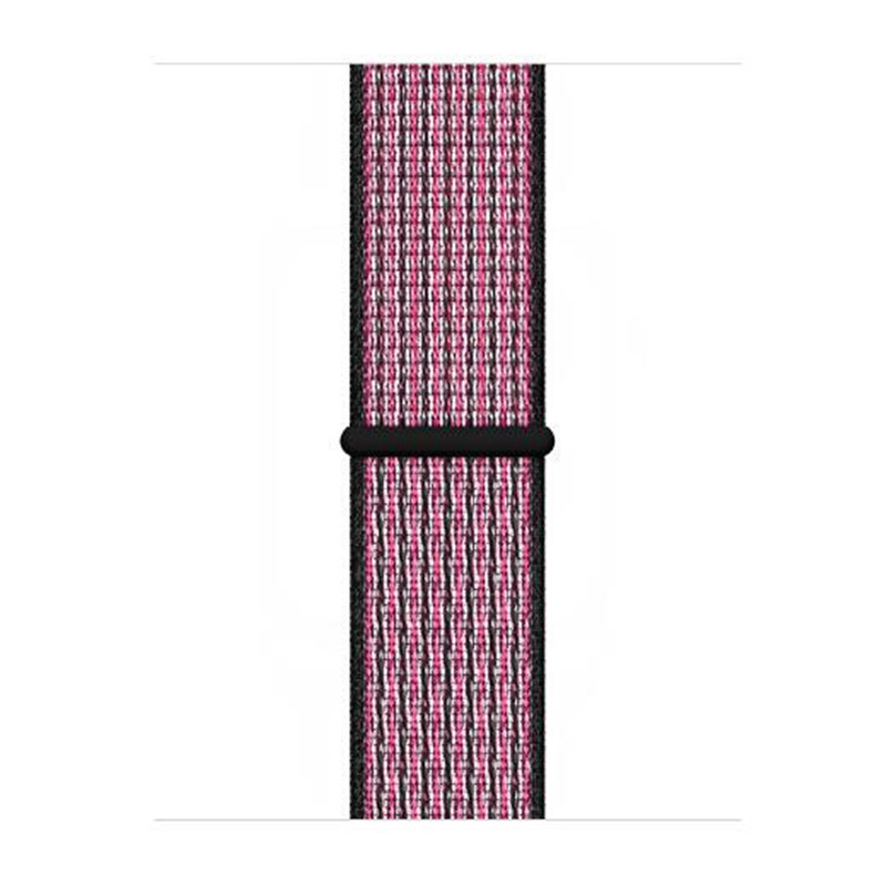 Correa loop deportiva de nailon para el Apple Watch - rosa explosión baya real