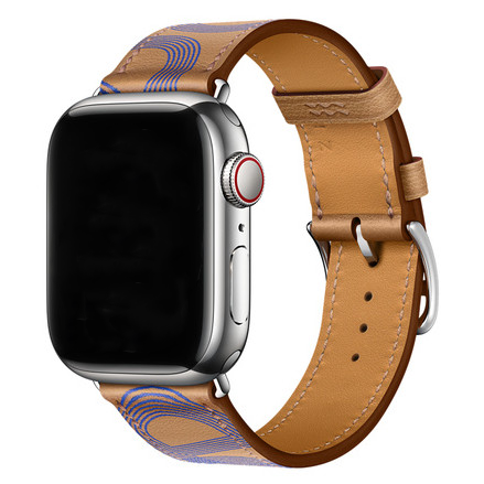 Apple Watch piel sing tour - marrón azul