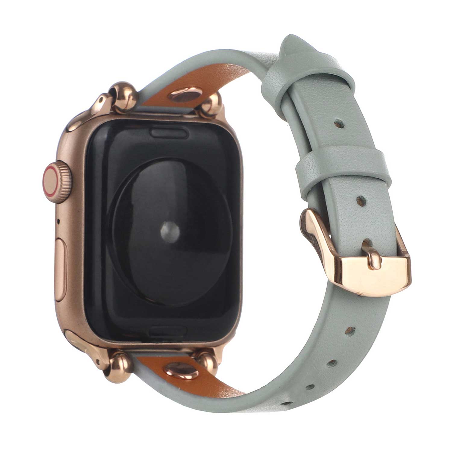 Correa inteligente de piel para el Apple Watch - azul