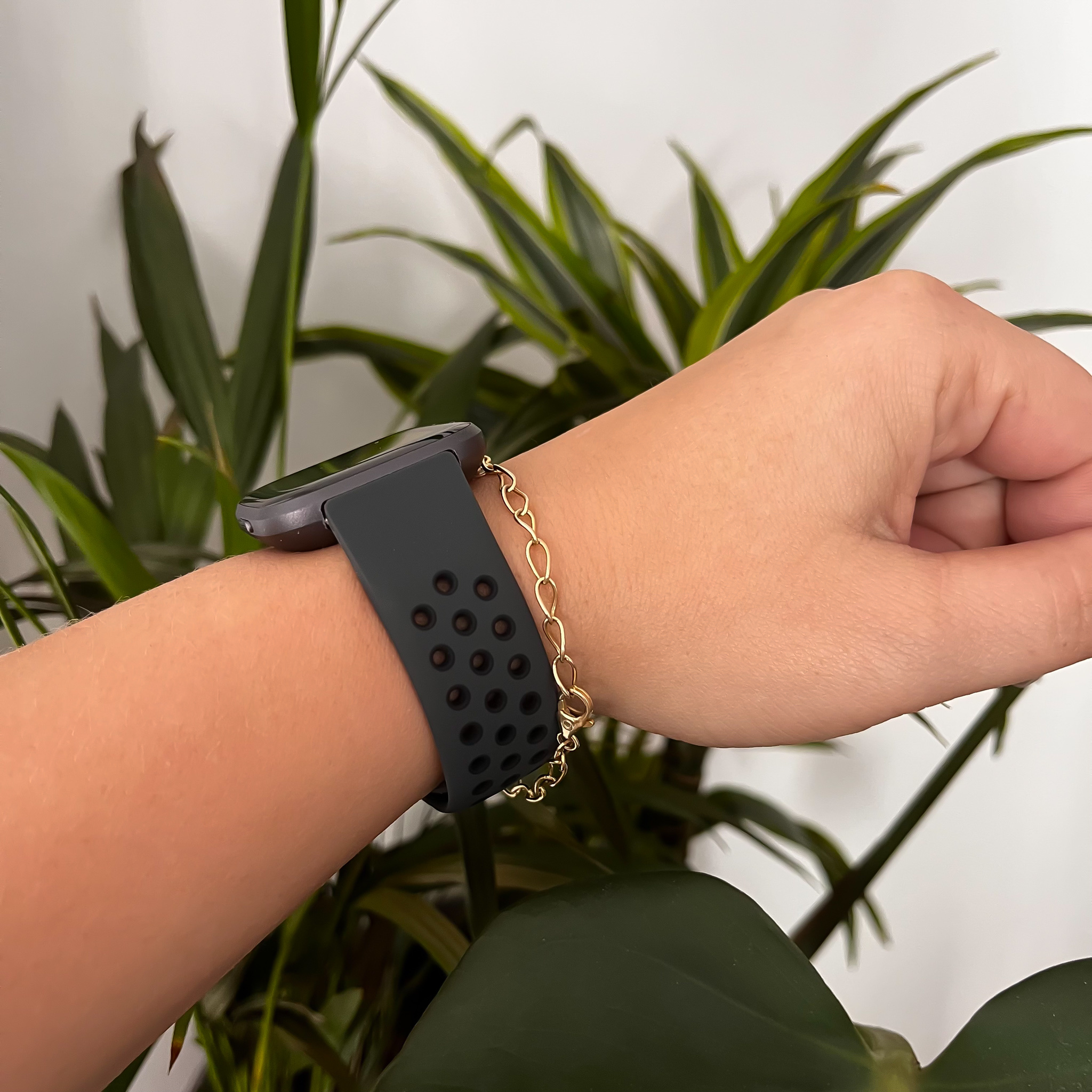 Correa deportiva doble para el Fitbit Versa - negro negro