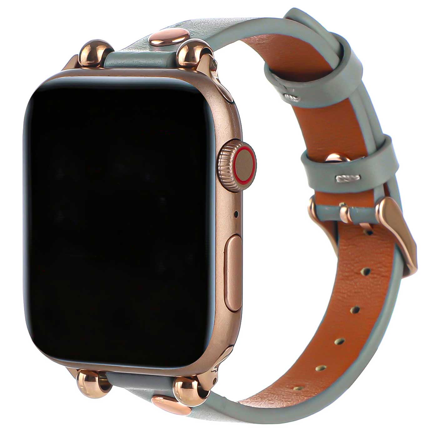 Correa inteligente de piel para el Apple Watch - azul