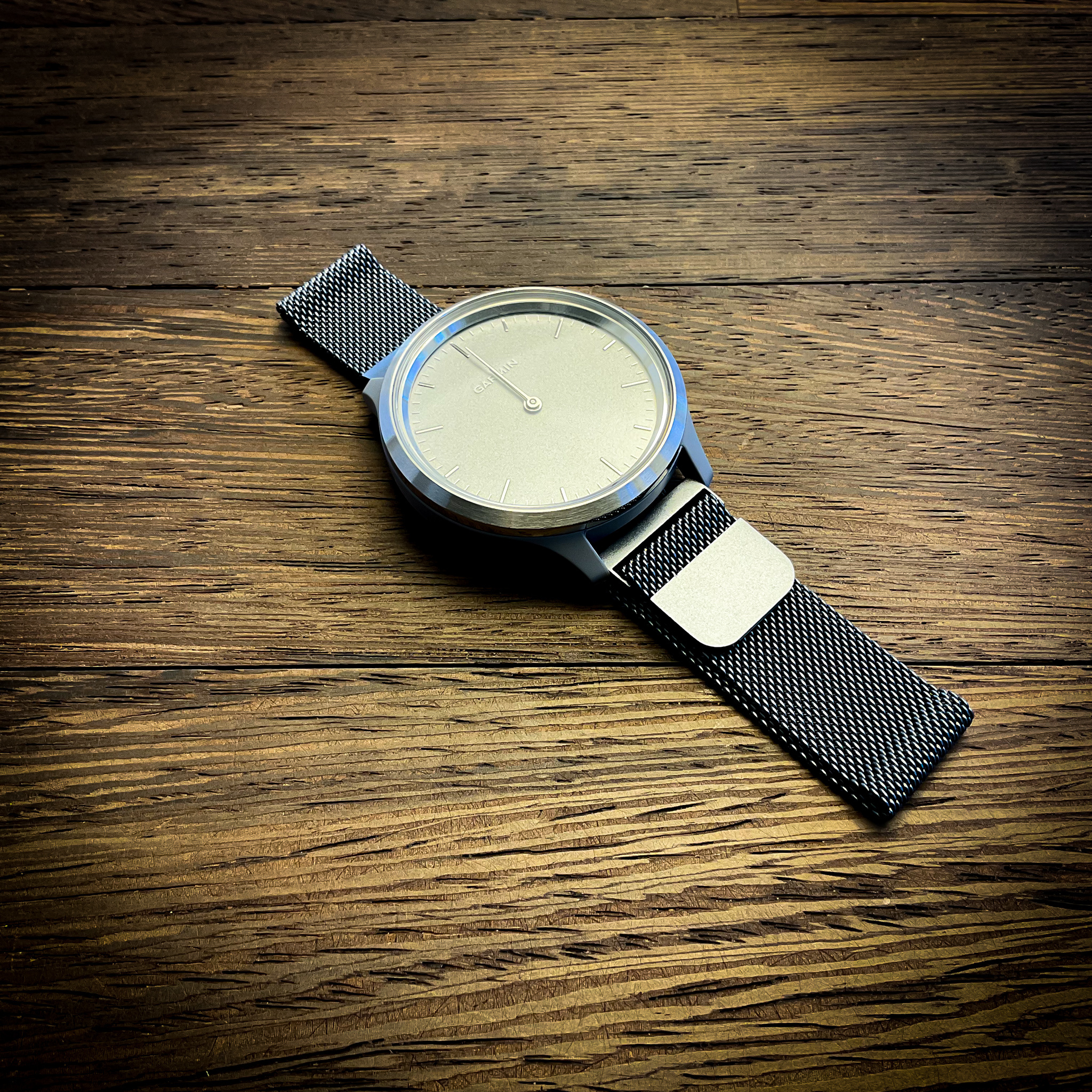 Correa Milanese loop para el Garmin Vivoactive / Vivomove - plata