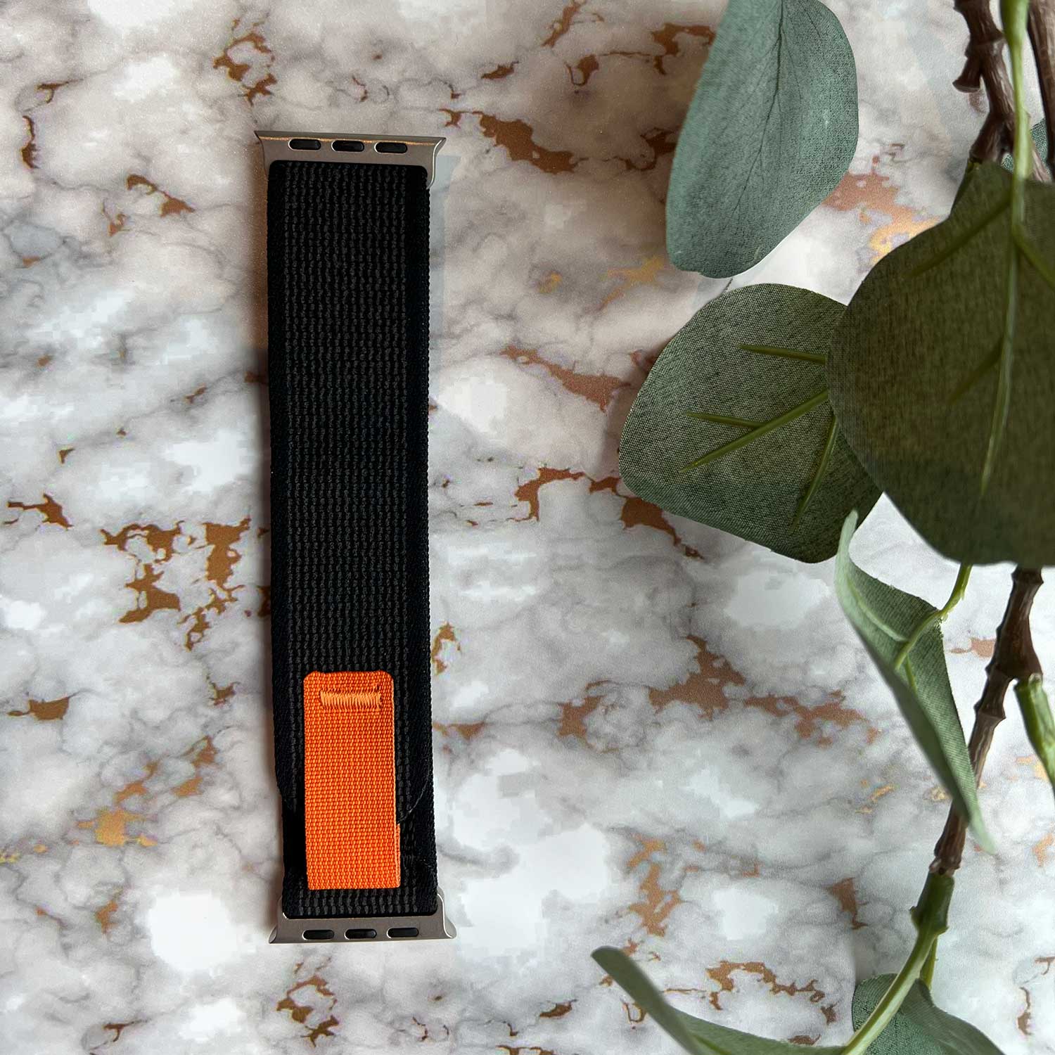 Correa loop trail de nailon para el Apple Watch - negro gris
