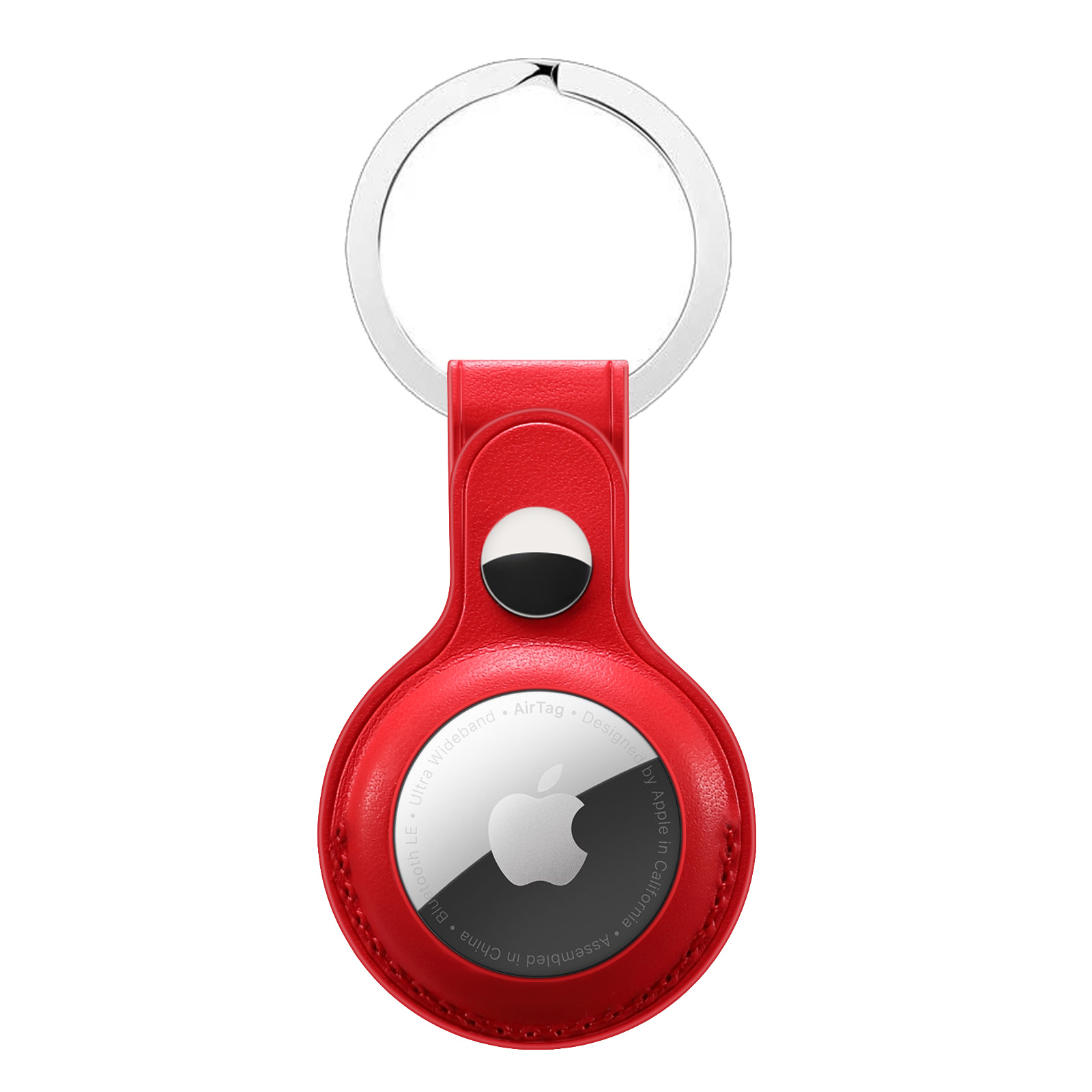 Llavero AirTag de piel PU - rojo