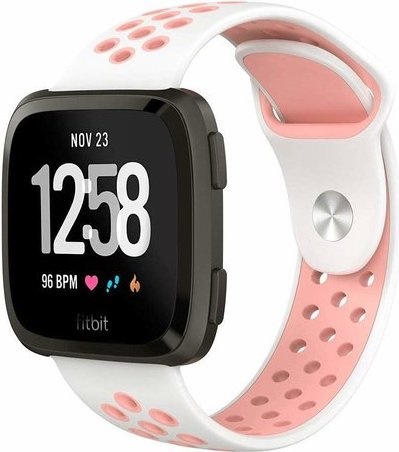 Correa deportiva doble para el Fitbit Versa - blanco rosa