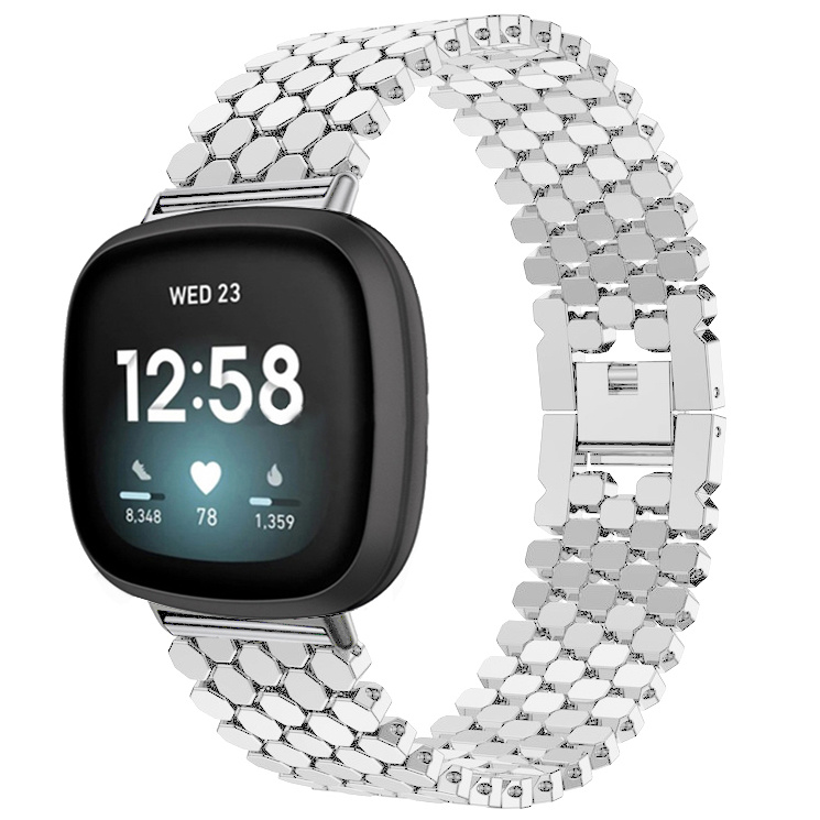  Fitbit Versa 3 / Sense pez eslabón de acero - plata