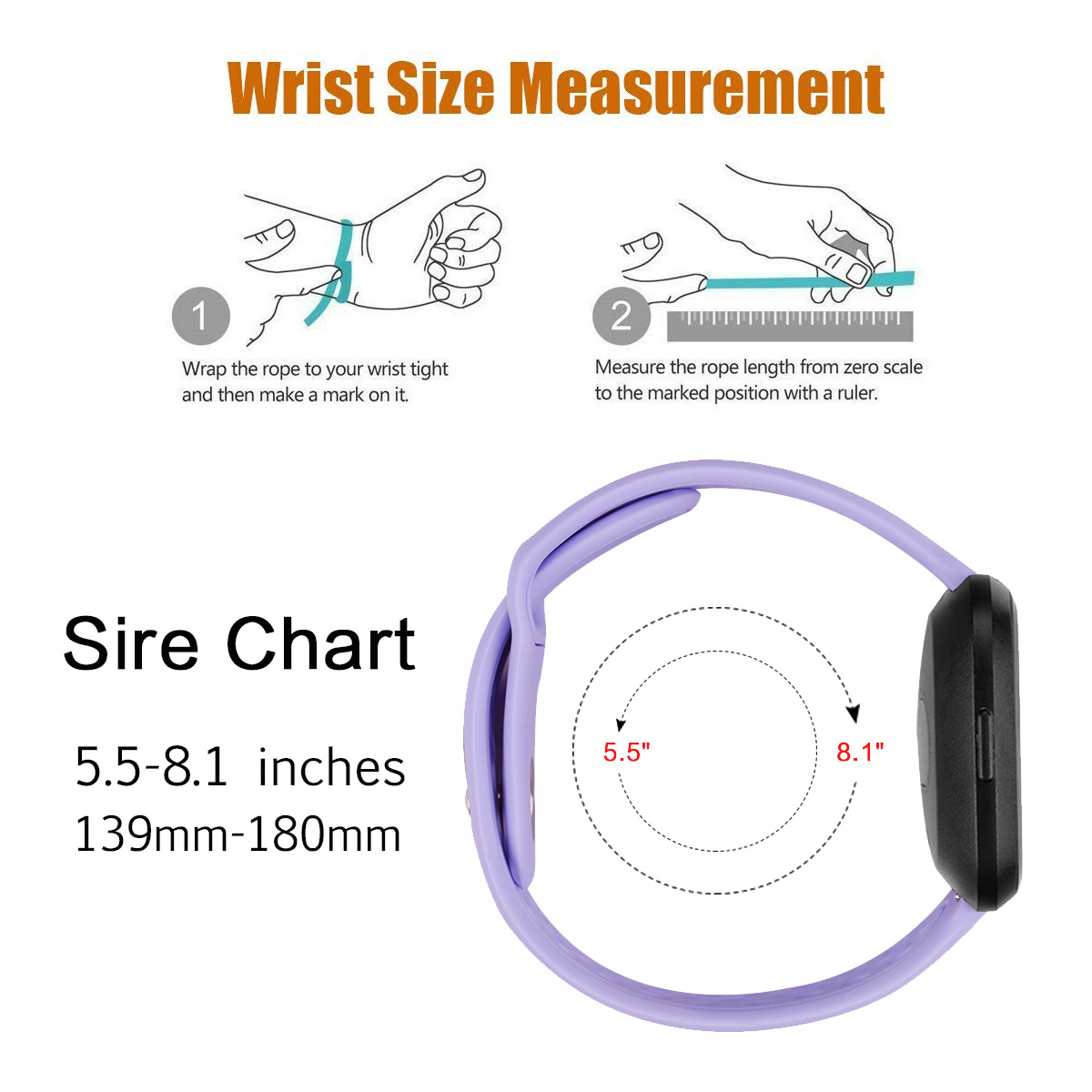 Correa deportiva de silicona para el Fitbit Versa - morado claro