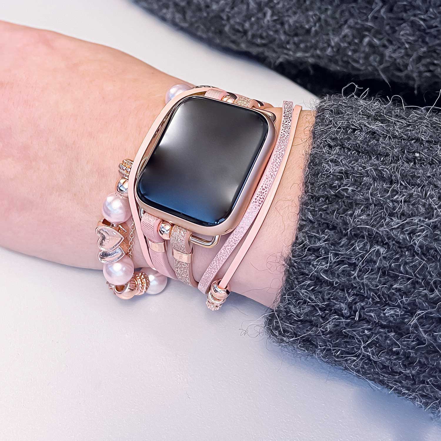 Correa de joyería para Apple Watch – Liz oro rosa