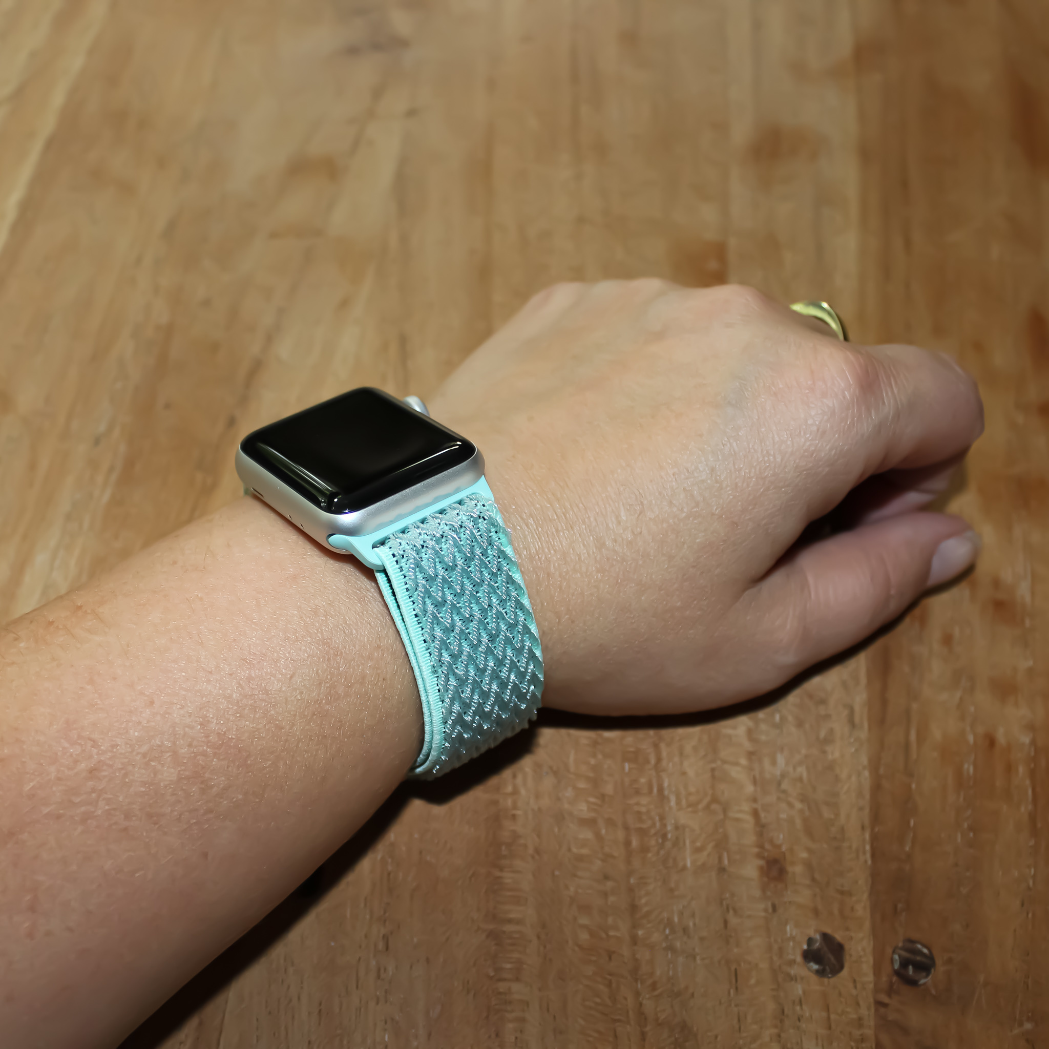 Correa solo de nailon para el Apple Watch - verde azulado