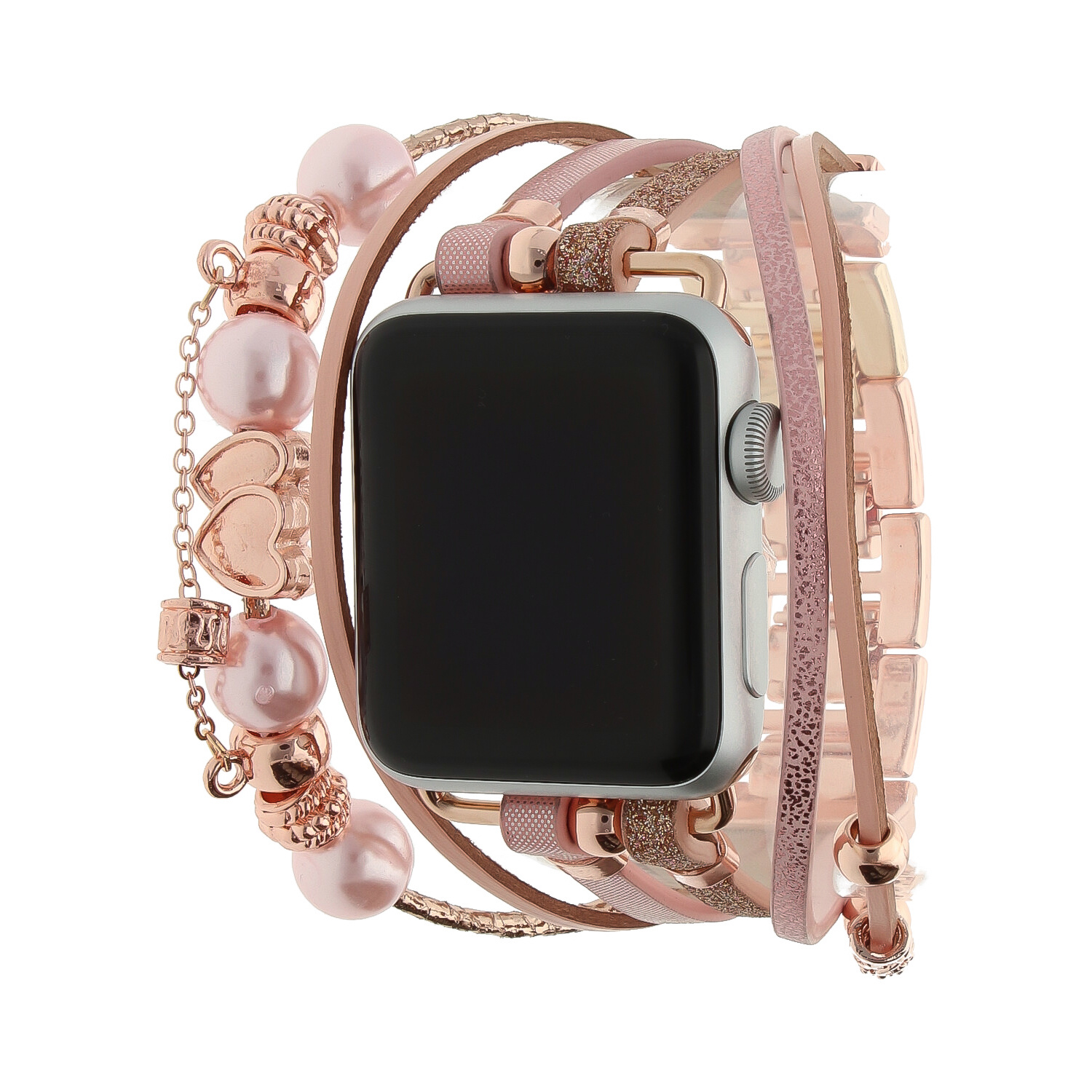 Apple Watch accesorios de acero correa de eslabones - rosa