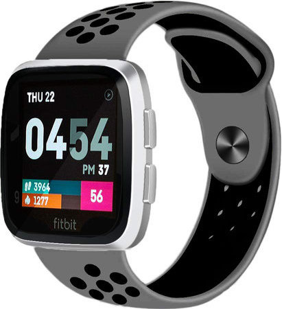 Correa deportiva doble para el Fitbit Versa - gris negro