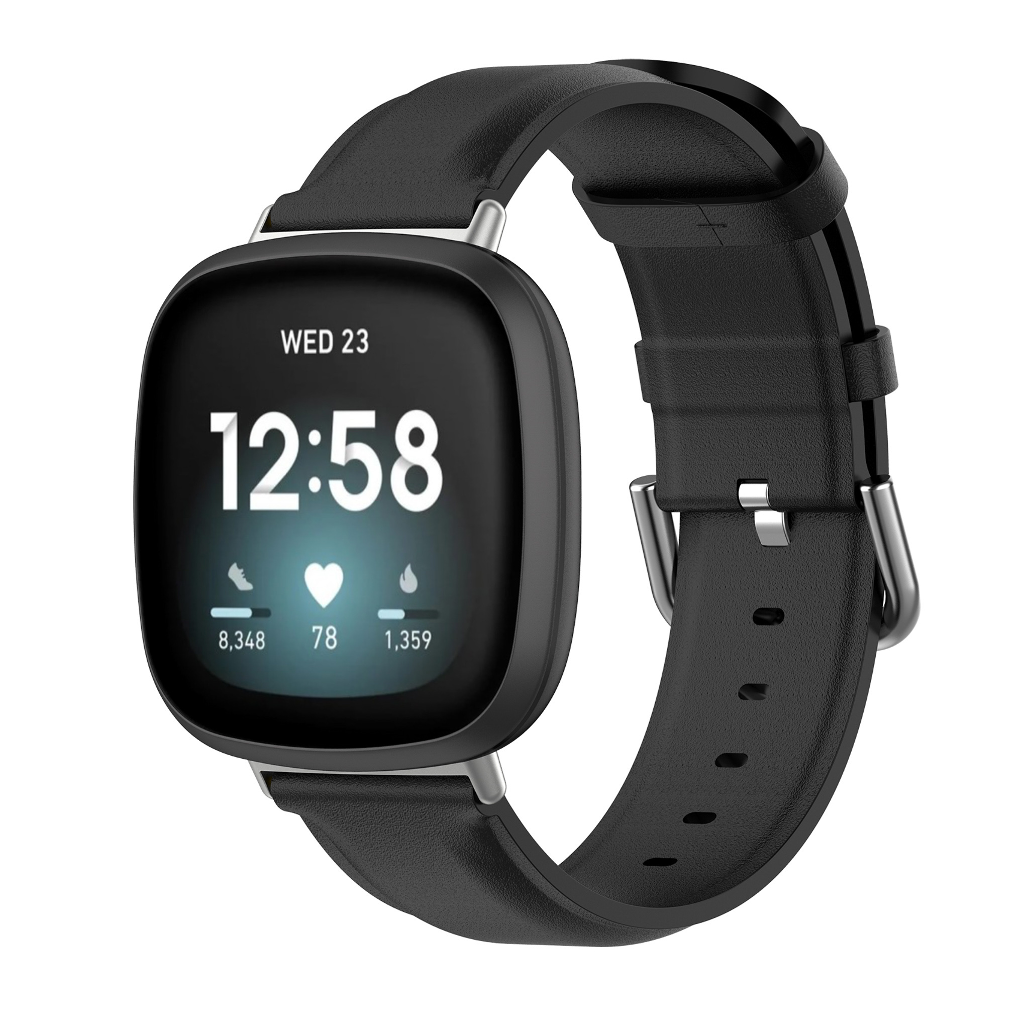  Fitbit Versa 3 / Sense correa de piel - negro