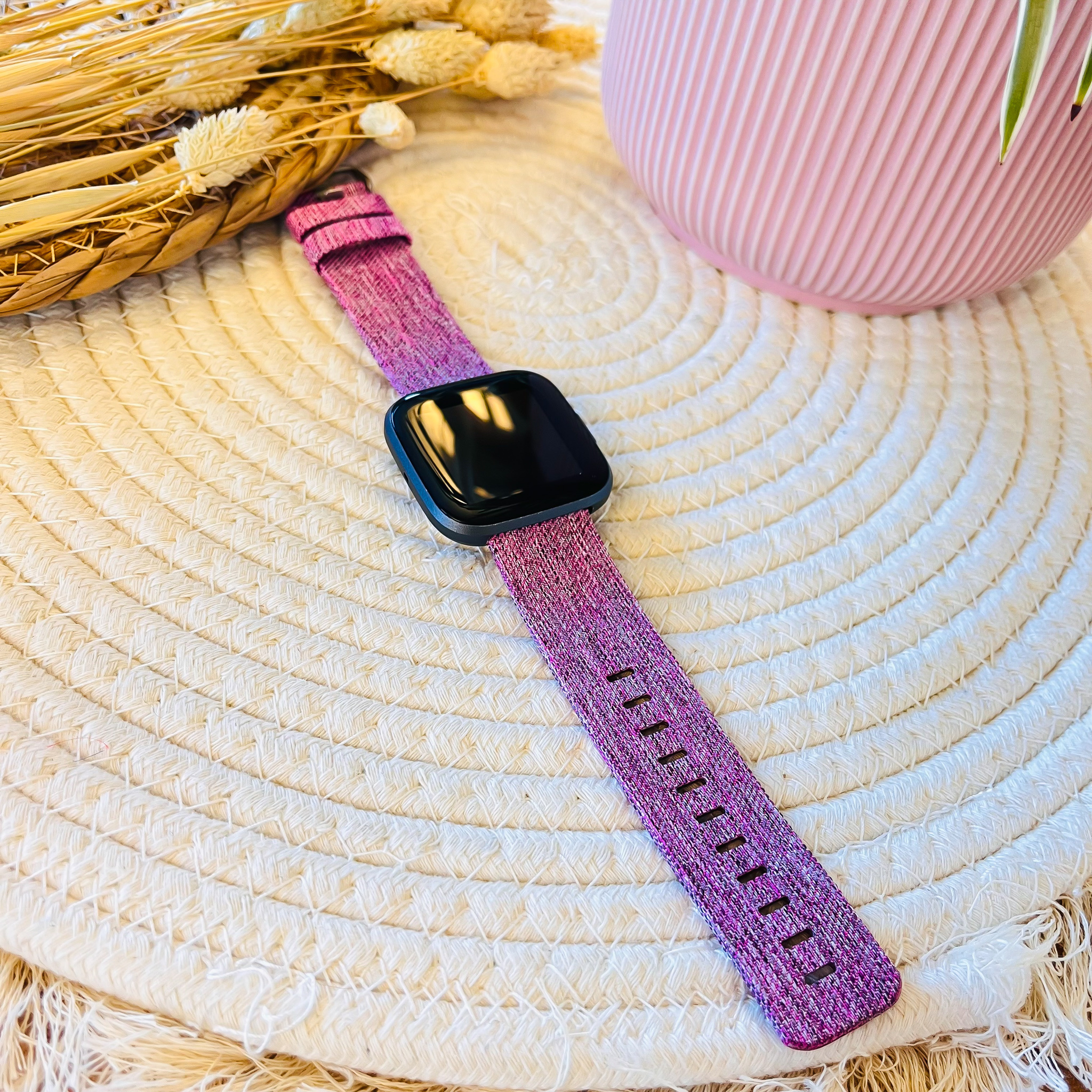 Correa de nailon con hebilla para el Fitbit Versa - morada