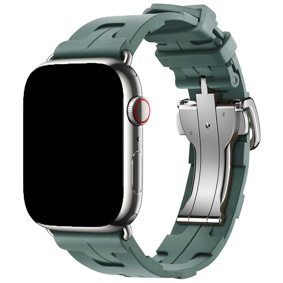 Apple Watch Hermès correa simple tour kilim - pino verde