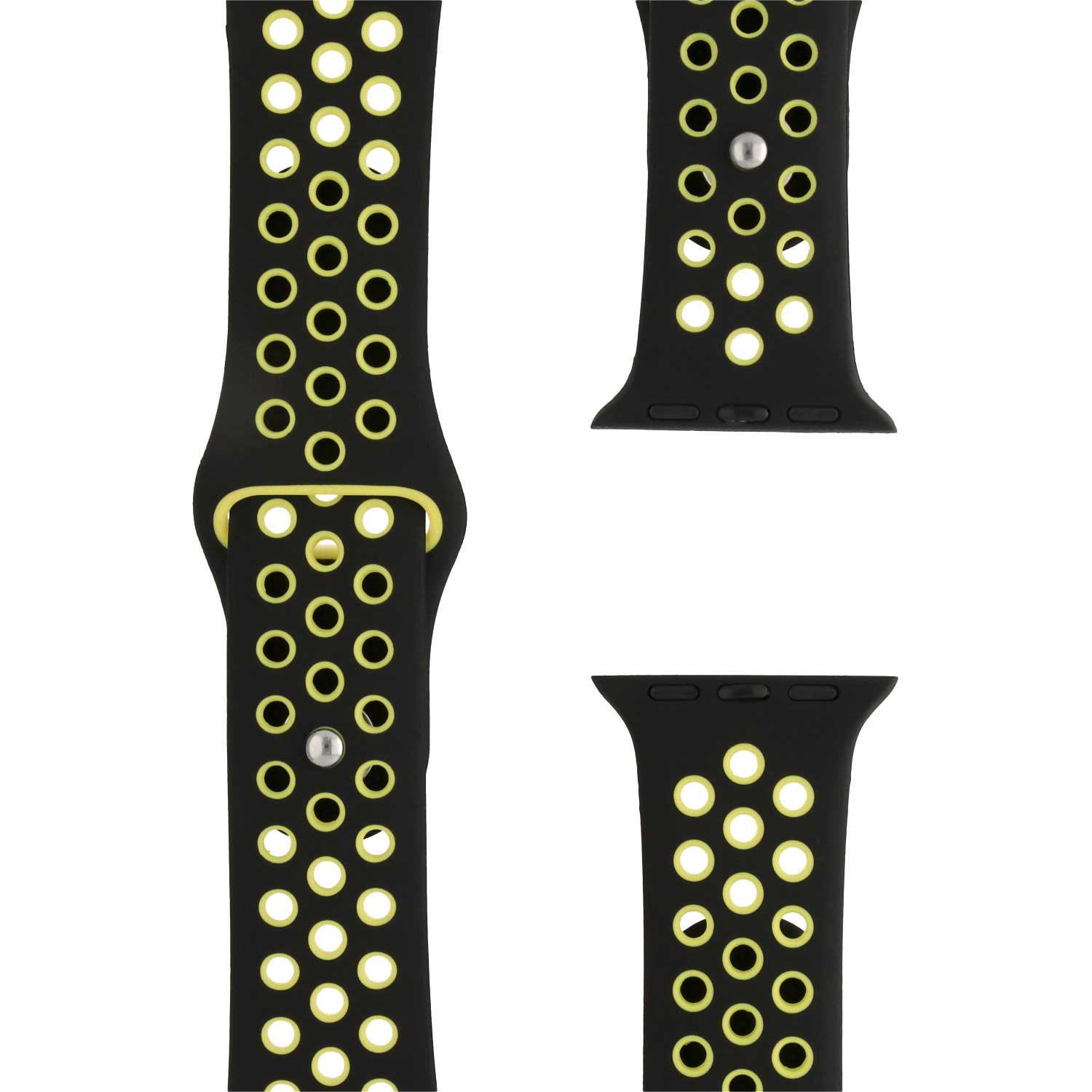 Correa deportiva doble para el Apple Watch - negro amarillo