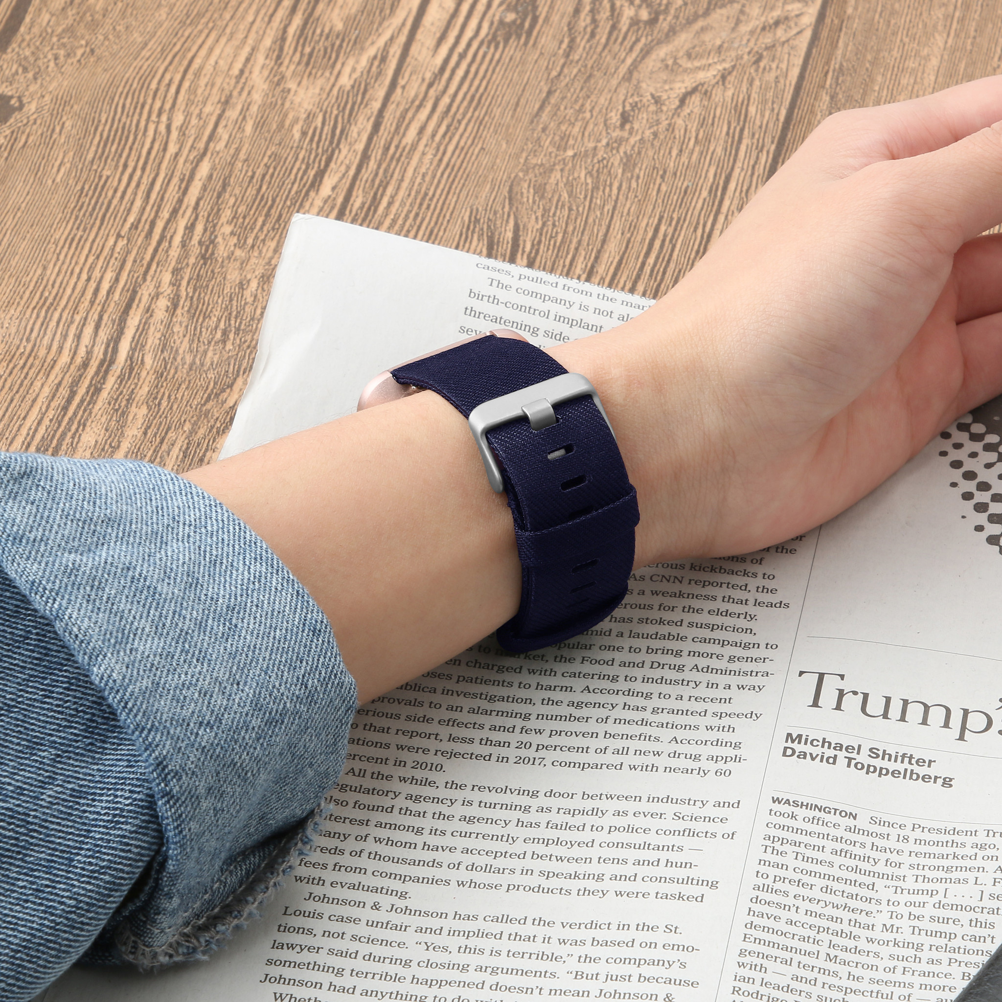 Correa de nailon con hebilla para el Fitbit Versa - azul