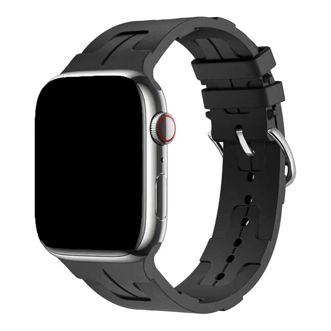 Apple Watch Hermès correa simple tour kilim hebilla del cinturón - negro