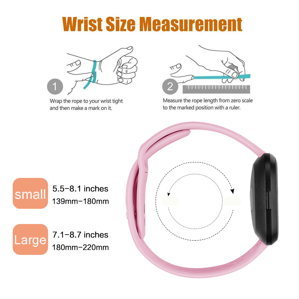 Correa deportiva de silicona para el Fitbit Versa - rosa
