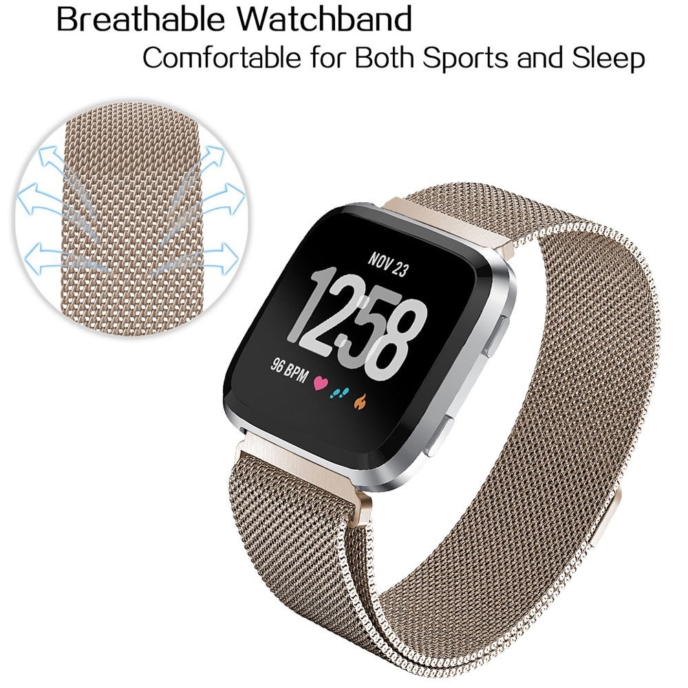 Correa Milanese loop para el Fitbit Versa - champán