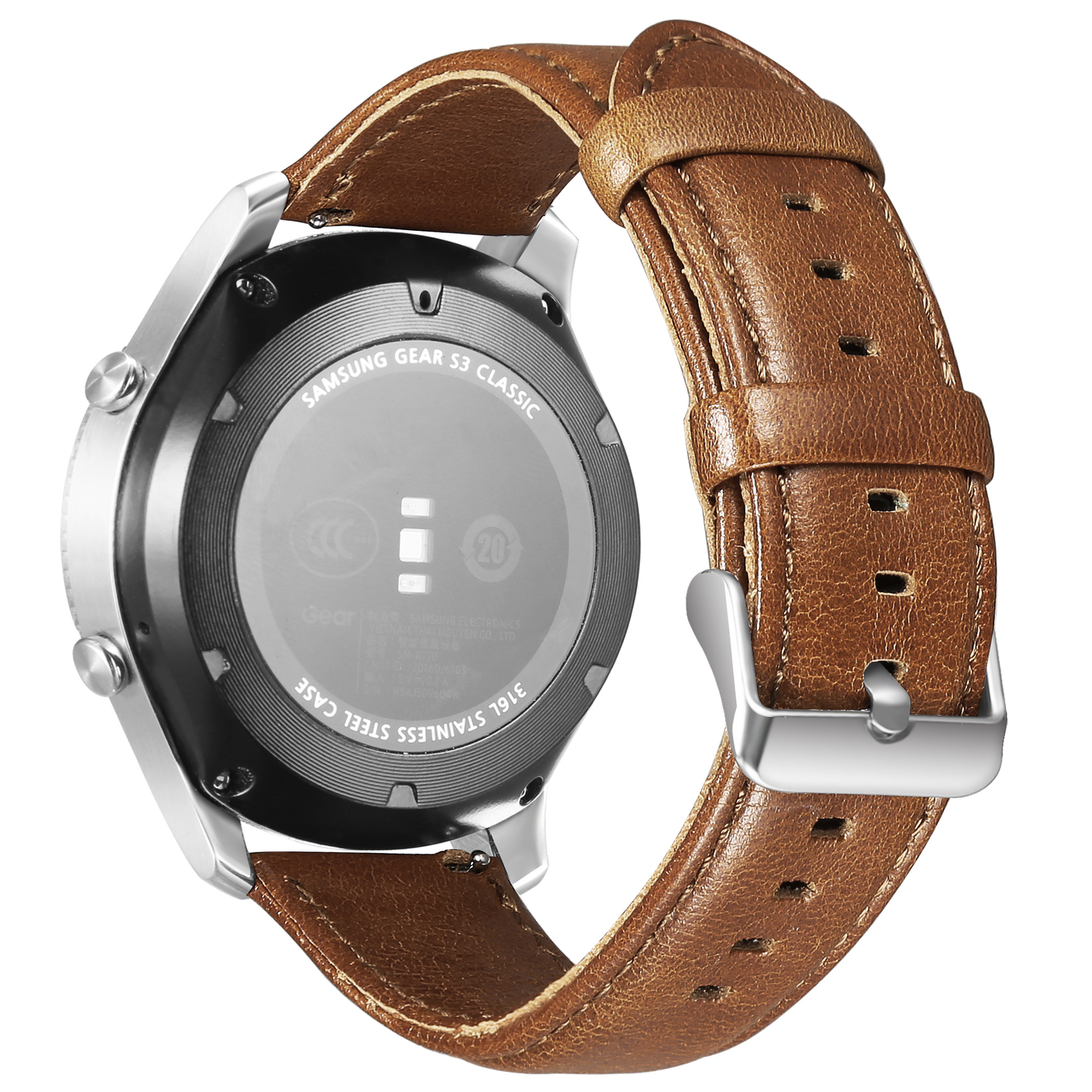 Correa de cuero genuino para el Huawei Watch GT - marrón claro