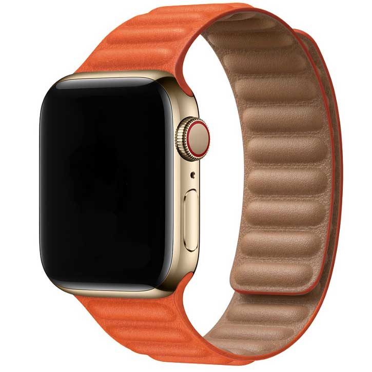 Correa individual de cuero para el Apple Watch - puesta de sol