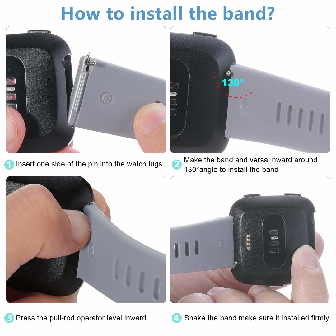 Correa deportiva para el Fitbit Versa - negra