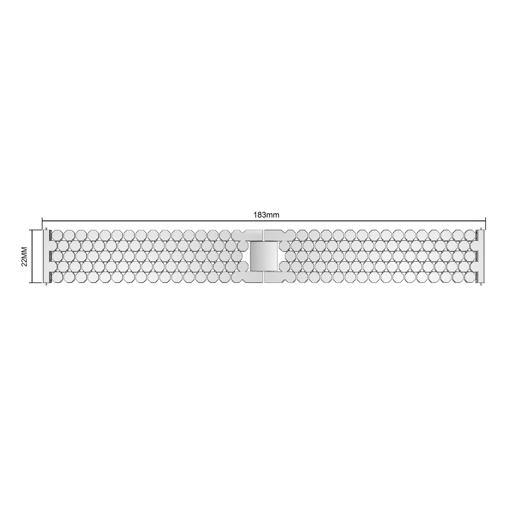Correa de eslabones de acero para peces para el Fitbit Versa - plata