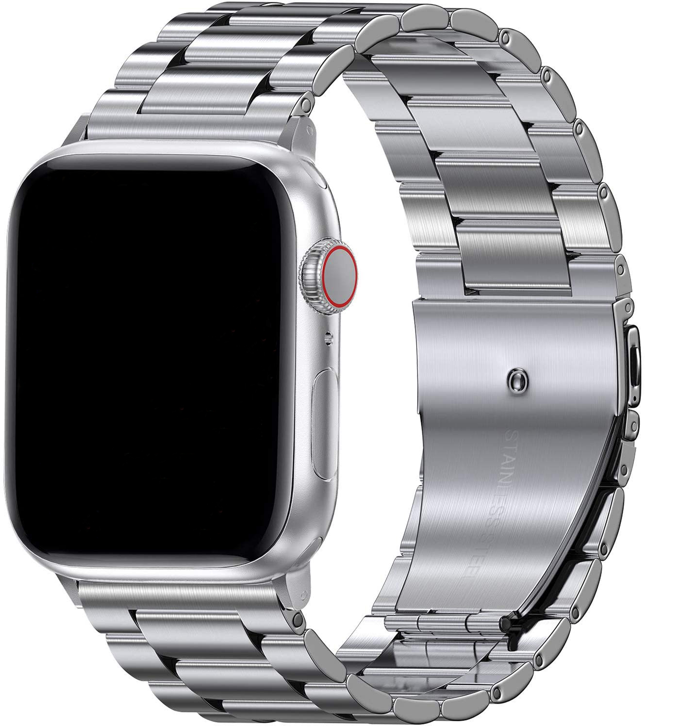 Apple Watch eslabón de acero con cuentas - plata