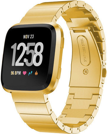 Correa de eslabones de acero para el Fitbit Versa - oro