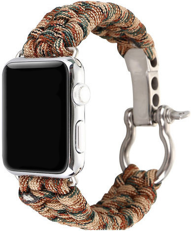 Correa de cuerda de nailon para el Apple Watch - marrón camuflaje
