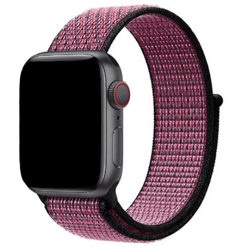 Correa loop deportiva de nailon para el Apple Watch - rosa explosión baya real
