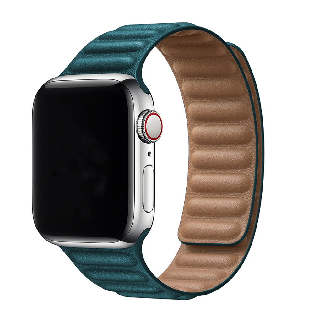 Apple Watch Correa solitaria de piel PU - verde malaquita